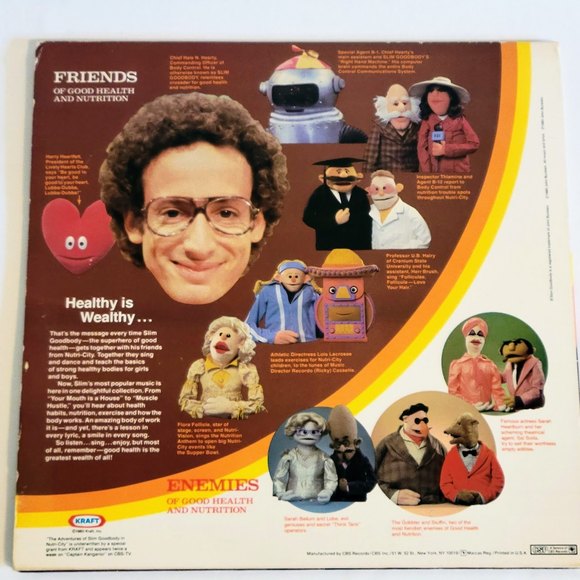 Vintage 1970's Healthy And Wealthy Captain Kangaroo Slimgoo12 inch Vinyl Record. - Picture 3 of 10